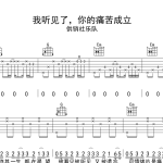 付费图片-我听见了，你的痛苦成立吉他谱-供销社乐队-G调吉他弹唱六线谱